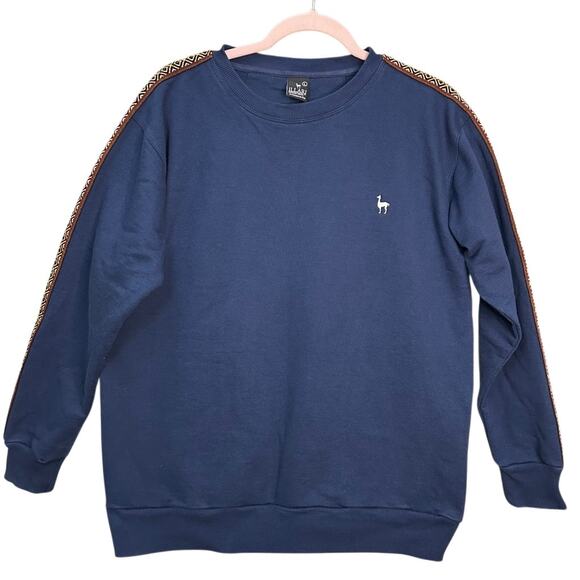ILLARI SOUVENIRS Sweaters - ILLARI SOUVENIRS Crew Neck Sweater POLERA RUMI LACRE Navy Blue Size Large